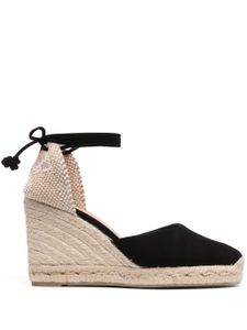 Castañer espadrilles en daim à plateforme - Noir