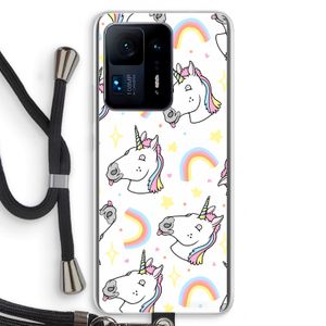 Rainbow Unicorn: Xiaomi Mi Mix 4 Transparant Hoesje met koord