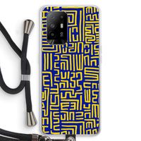 Majorelle Blue Print: Oppo A94 5G Transparant Hoesje met koord