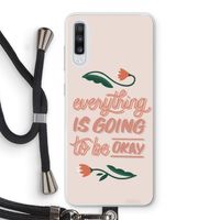 Optimistic flower girl: Samsung Galaxy A70 Transparant Hoesje met koord