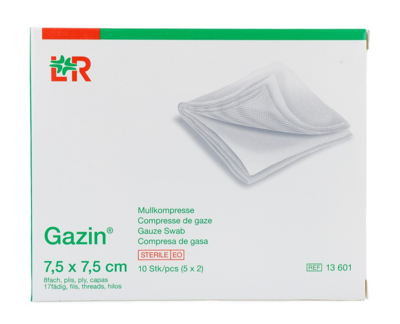 Lohmann & Rauscher Gazin Gaaskompres 7,5x7,5cm