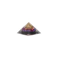 Orgonite Piramide Jaspis/ Bladgoud (110 mm)