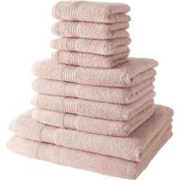 Set van 4 TODAY badhanddoeken 30x50 + 4 badhanddoeken 50x90 + 2 badlakens 70x130 cm 100% Katoen - Zandroze