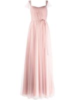 Marchesa Notte Bridesmaids robe longue Frascati à mancherons - Rose