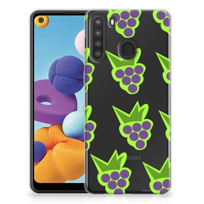 Samsung Galaxy A21 | Siliconen Case | Druiven