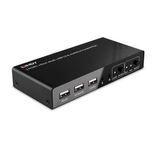 LINDY 2 Port KVM Switch HDMI 4K60, USB 2.0 & Audio KVM-switch 2 poorten HDMI 4096 x 2160 Pixel