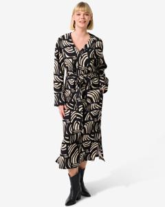 HEMA Damesjurk Sarie Abstract Zwart (zwart)