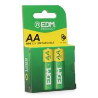 Oplaadbare Batterijen EDM 38721 eco-series aa - hr6 2600 ma 2600 mAh 1,2 V AA Oplaadbare Batterijen (2 Stuks)