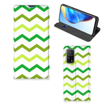 Xiaomi Mi 10T | 10T Pro | Hoesje met Magneet | Zigzag Groen