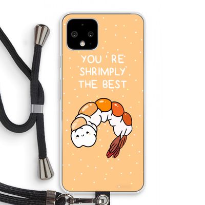 You're Shrimply The Best: Pixel 4 Transparant Hoesje met koord