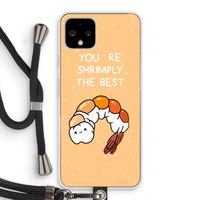 You're Shrimply The Best: Pixel 4 Transparant Hoesje met koord
