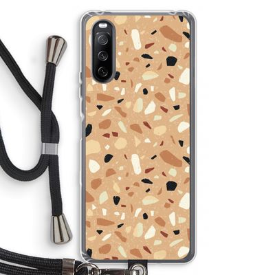 Terrazzo N°17: Sony Sony Xperia 10 III Transparant Hoesje met koord