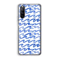 Blauwe golven: Sony Xperia 10 III Transparant Hoesje