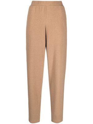 Hanro pantalon en coton mélangé à coupe fuselée - Tons neutres