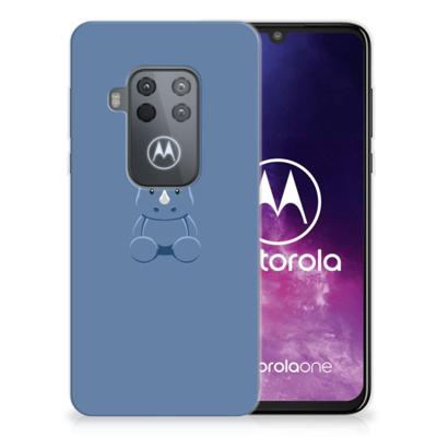 Motorola One Zoom Telefoonhoesje met Naam Baby Rhino Motorola One Zoom Telefoonhoesje met Naam Baby Rhino