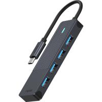 Rapoo USB-C naar USB-A Hub Zwart - thumbnail