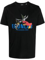 EGONlab. t-shirt Fantasia à imprimé graphique - Noir