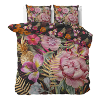 Dekbedovertrek Katoen-Satijn - Chasey - 240x200 Cm - Tweepersoons (200x200 Cm) - Meerkleurig Katoen-satijn - Bloemen - Manilla - Dekbed-Discounter.nl