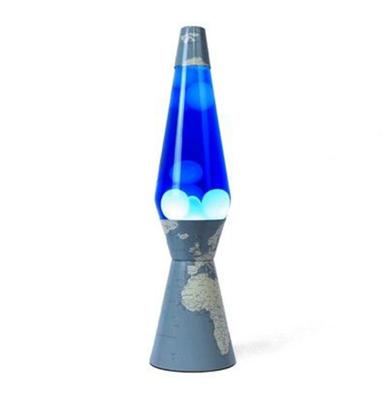Fisura Lava Lamp Bullet - Wereld Base Met Witte Lava
