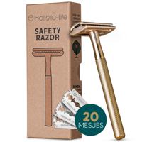 Safety Razor + 20 RVS Scheermesjes – Vrouw & Mannen – Scheren – Zero Waste Scheermes Blades – Duurzaam Cadeau - thumbnail