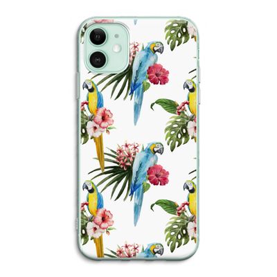 Kleurrijke papegaaien: iPhone 11 Transparant Hoesje