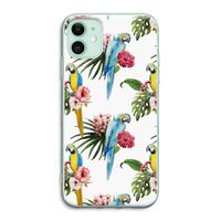 Kleurrijke papegaaien: iPhone 11 Transparant Hoesje