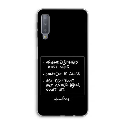 Mijn Motto's: Samsung Galaxy A7 (2018) Transparant Hoesje