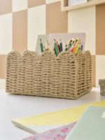 Essentiële decoratie: potloodhouder met geschulpte rand beige