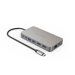 HYPER Dual 4K HDMI 10-in-1 USB-C Hub USB-C dockingstation Geschikt voor merk (dockingstation): Apple, Universeel USB-C Power Delivery, Geïntegreerde kaartlezer