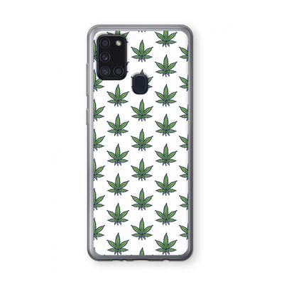 Weed: Samsung Galaxy A21s Transparant Hoesje