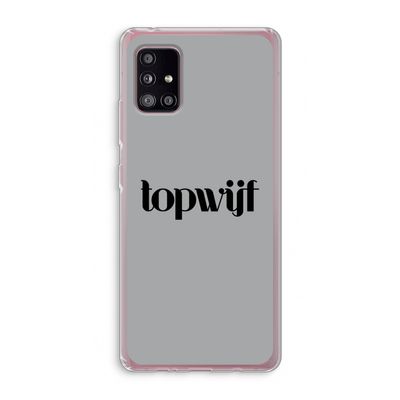Topwijf Grijs Zwart: Samsung Galaxy A51 5G Transparant Hoesje