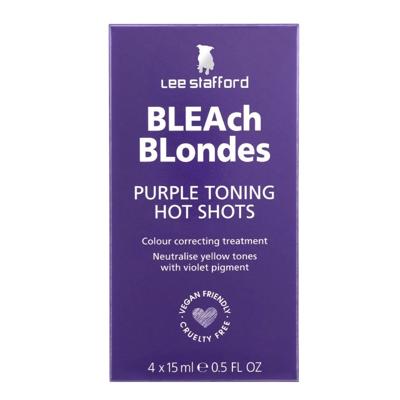 Lee Stafford Bleach Blondes Ice Purple Toning Cool Shots 4x15ml