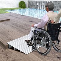 Drempeloprijplaat 8,5 cm Oprijplaat in Hoogte Verstelbaar Stevig Aluminium Frame Antislip Oppervlak 317 kg Draagvermogen