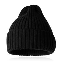 Grof gebreide Beanie Muts Zwart - Ruim model