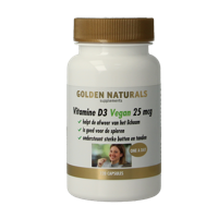 Golden Naturals Vitamine D3 25mcg vegan 120 Capsules