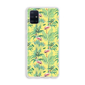 Flamingo party: Galaxy A51 4G Transparant Hoesje