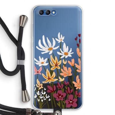 Painted wildflowers: Honor 10 Transparant Hoesje met koord