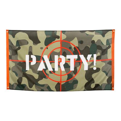 Boland Camouflage vlag &apos;party!&apos;