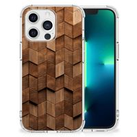 Stevig Telefoonhoesje voor Apple iPhone 13 Pro Wooden Cubes