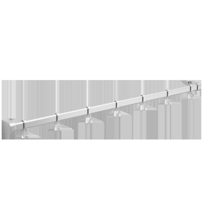 Schoolkapstok - 150 cm breed met 11 jashaken - zilver (type 1)