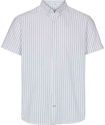 Kronstadt Heren Overhemd Wit Lichtblauw Gestreept Regular Fit Kronstadt Heren Overhemd Wit Lichtblauw Gestreept Regular Fit