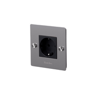 Buster and Punch - 1G SCHUKO TYPE F SOCKET Staal