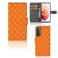 Samsung Galaxy S21 | Telefoon Hoesje | Batik Oranje