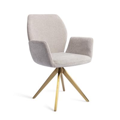 Jesper Home Eetkamerstoel 'Misaki' Turn Gold, kleur Pretty Plaster