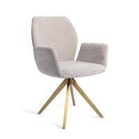 Jesper Home Eetkamerstoel 'Misaki' Turn Gold, kleur Pretty Plaster