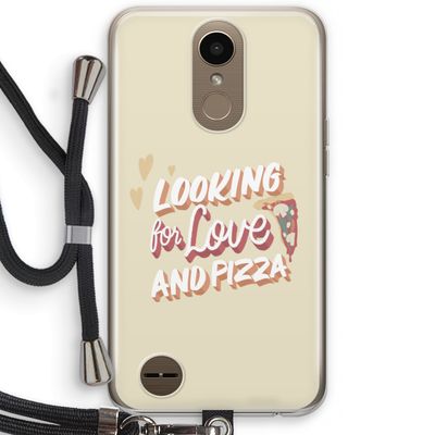 Pizza is the answer: LG K10 (2017) Transparant Hoesje met koord