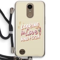 Pizza is the answer: LG K10 (2017) Transparant Hoesje met koord