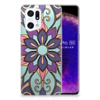 OPPO Find X5 Pro | TPU Case | Purple Flower