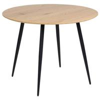 Beliani - BJORKA - Ronde eettafel - Lichthout - 100 cm - MDF