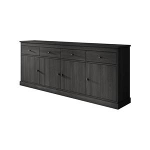 Meubella Dressoir Vince - Zwart eiken - 225 cm